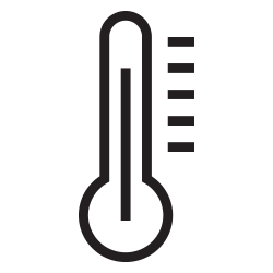 Icona temperatura friggitrice ad aria